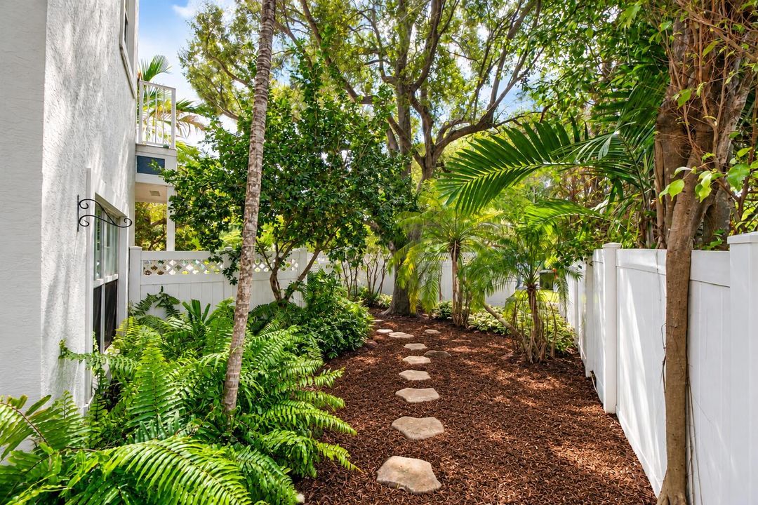 Lush Tropical Mulch Garden Path