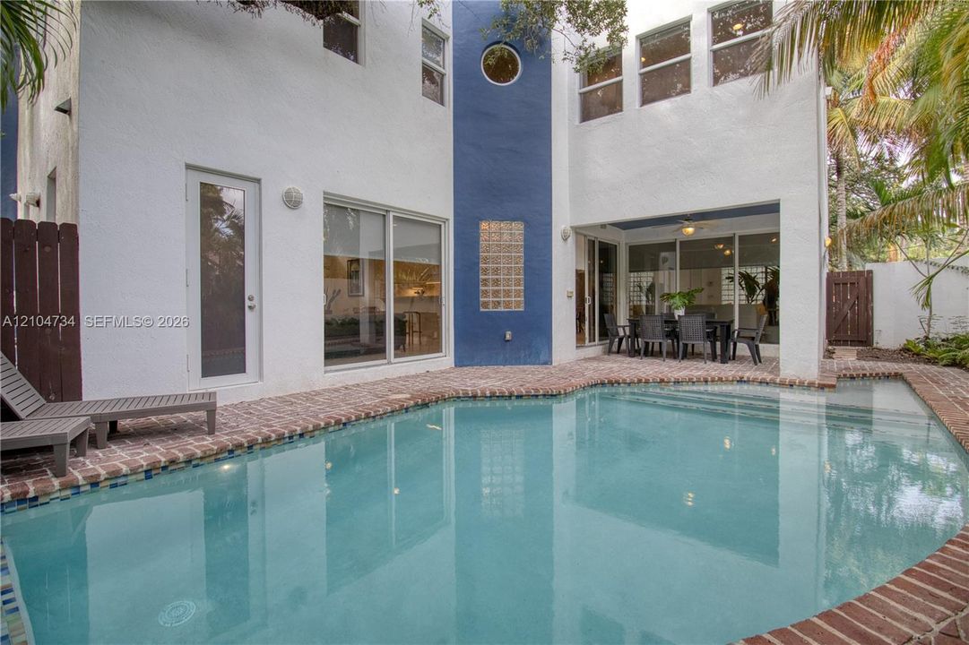 Pool with pool chairs
