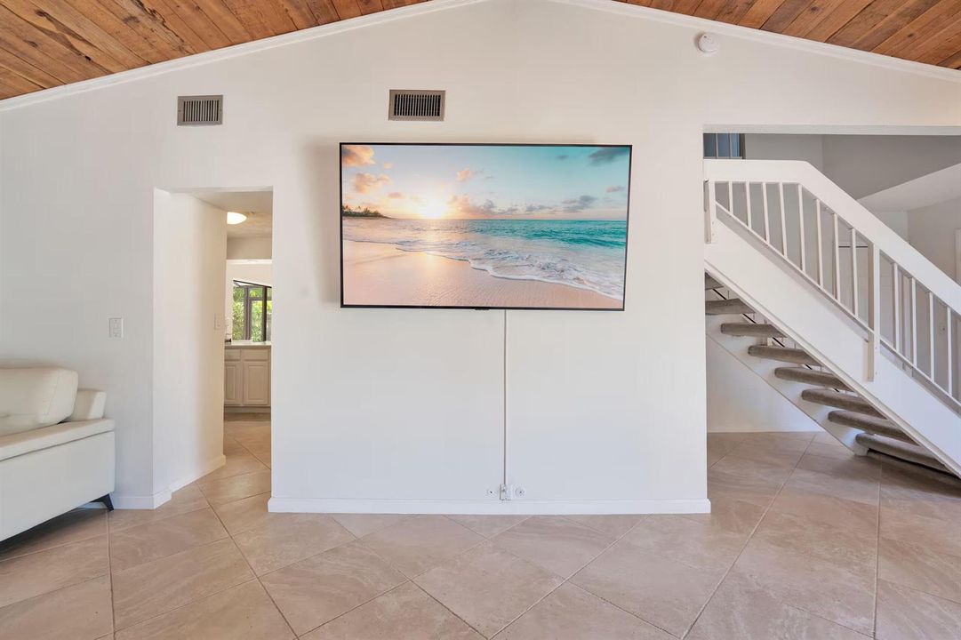 77 Inch TV in Living Room