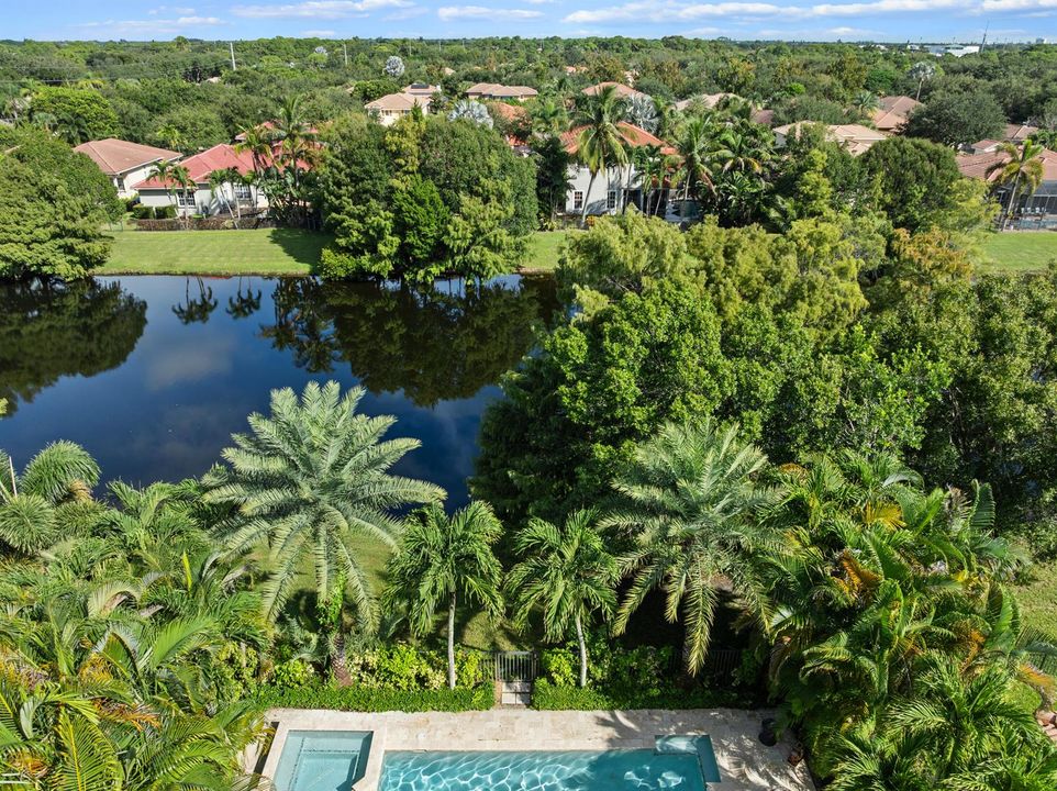 Backyard with gate to lake access