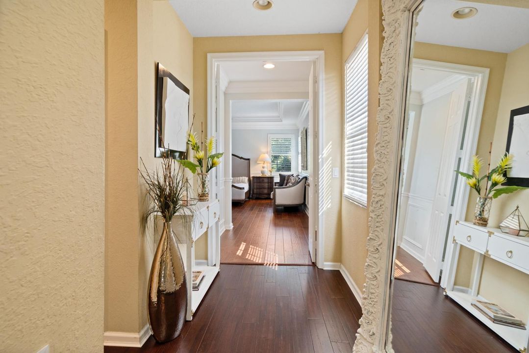 Grand entry into master suite