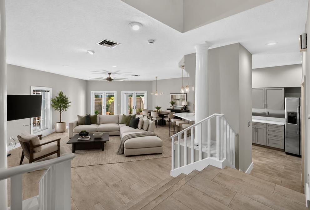 Modern staged living room