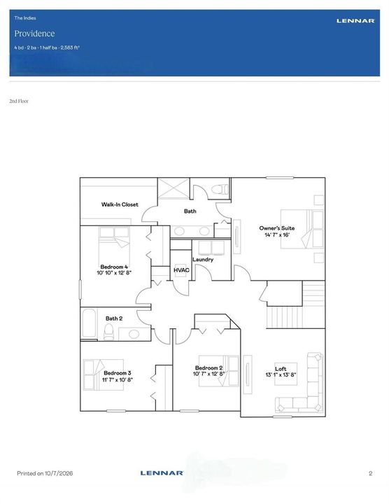 Providence Floor Plan_2nd Floor