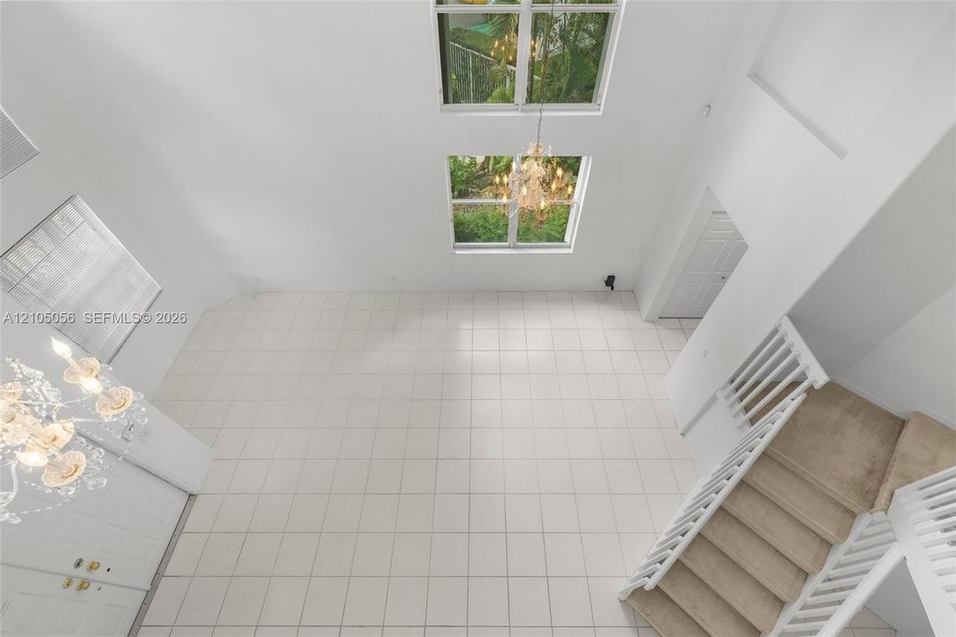 View from the loft to Dining and Living rooms