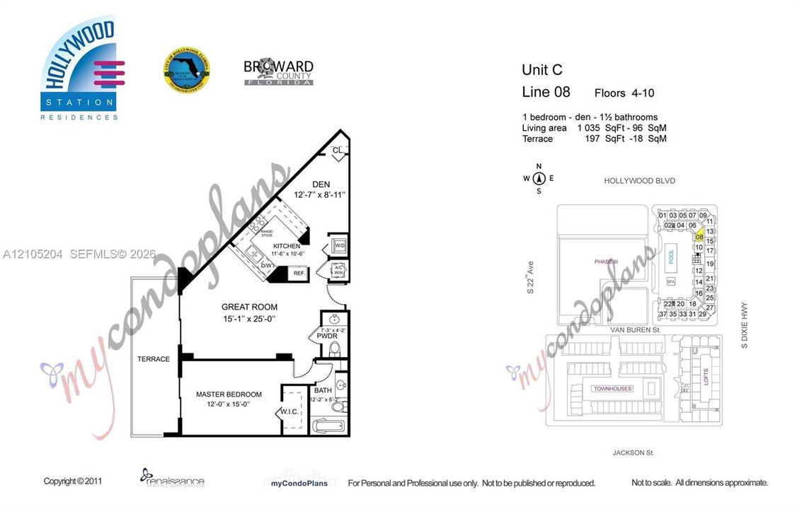 For Rent: $2,300 (2 beds, 1 baths, 1035 Square Feet)