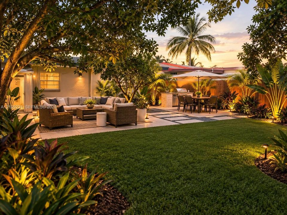 Virtually staged and landscaped