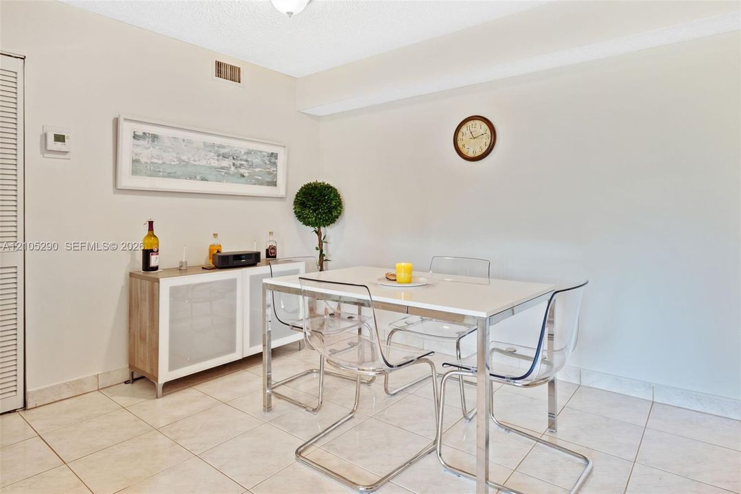 Tiled flooring with neutral-toned walls