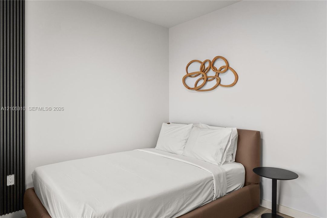 Accent wall with vertical paneling