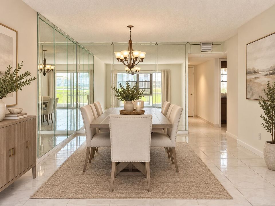 Dining room staged with AI