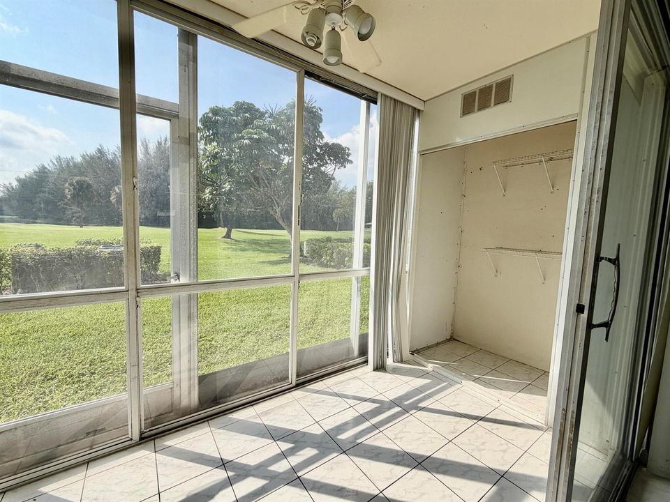 Enclosed patio with storage