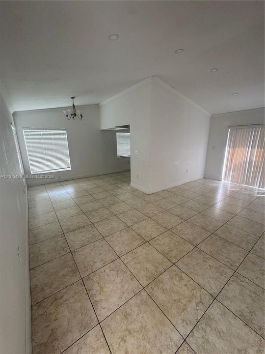 Tile flooring throughout the main living areas
