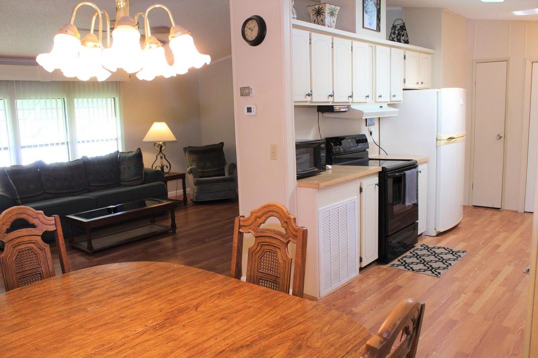 Dining to Living and Kitchen