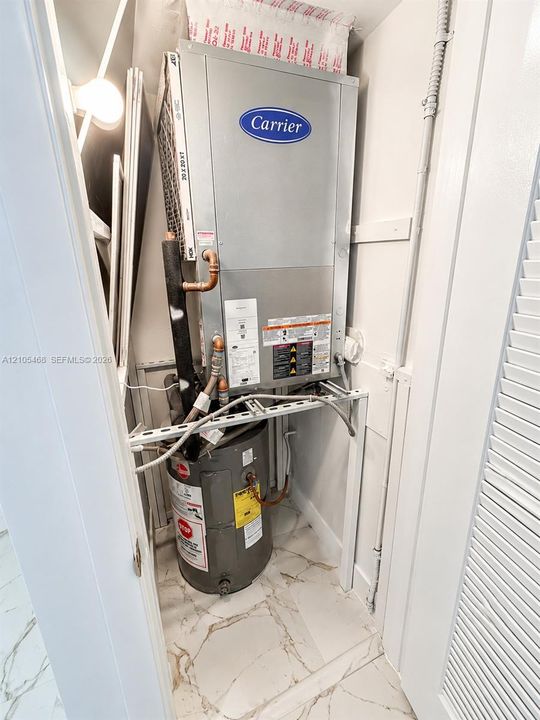 Carrier HVAC system and water heater installation