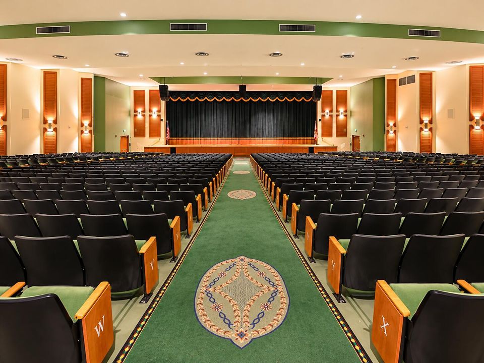Symmetrical Theater Aisle to the Stage