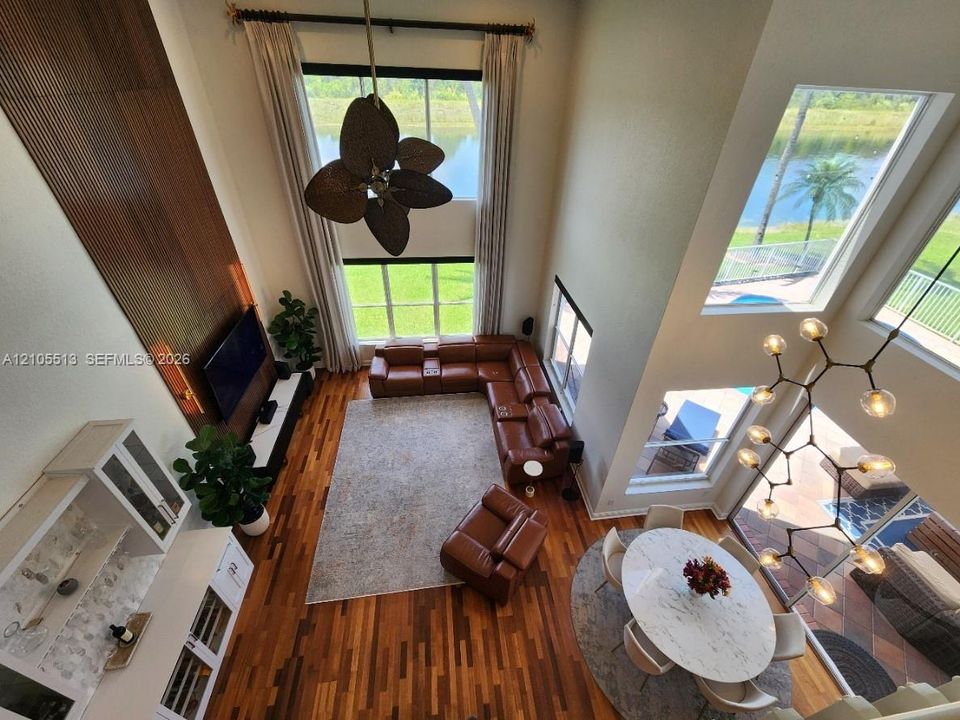 View from Loft to Family Room Below