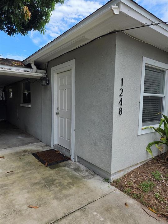 Front Door and carport