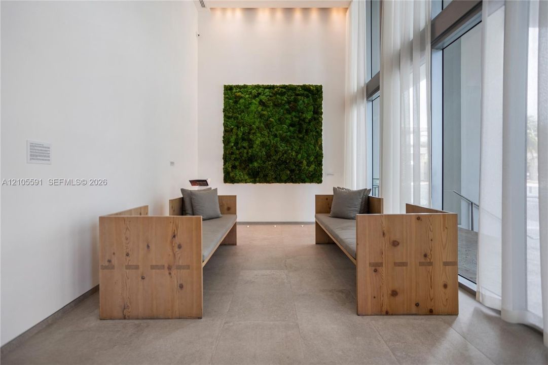 High ceilings complemented by recessed lighting