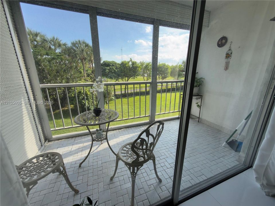 Screened-in balcony