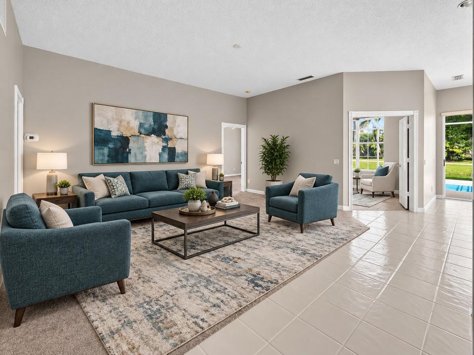 Virtually Staged Living Room