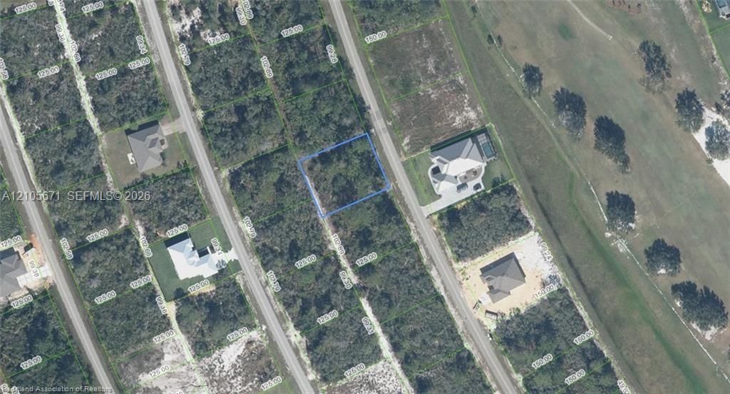 Aerial Survey. Depicting the designated boundaries and parcel orientation of the property