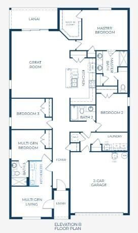 Sheffield B Floor Plan 3 beds plus in la