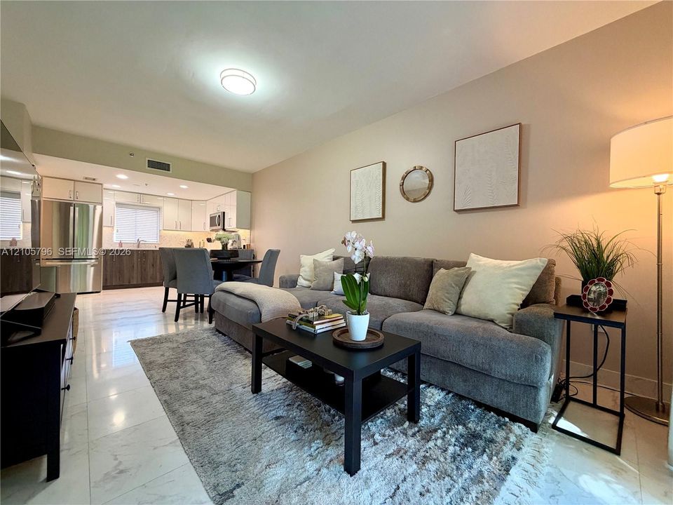 Open living /dining room