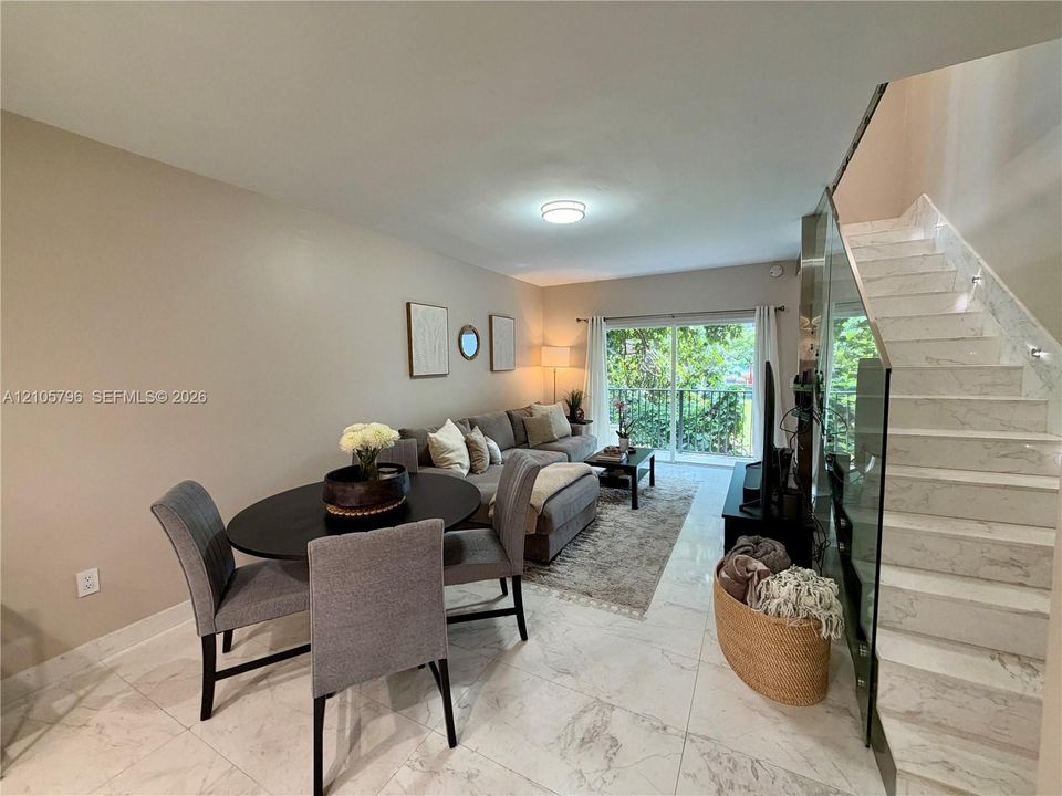 Open living /dining room