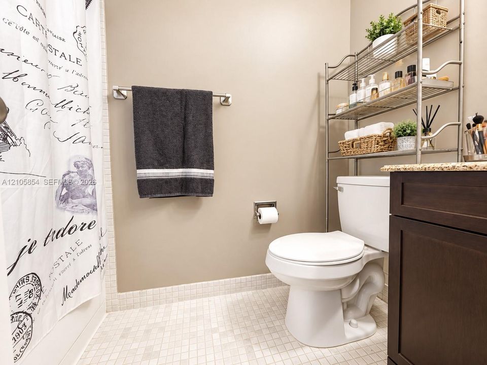 Private master bathroom