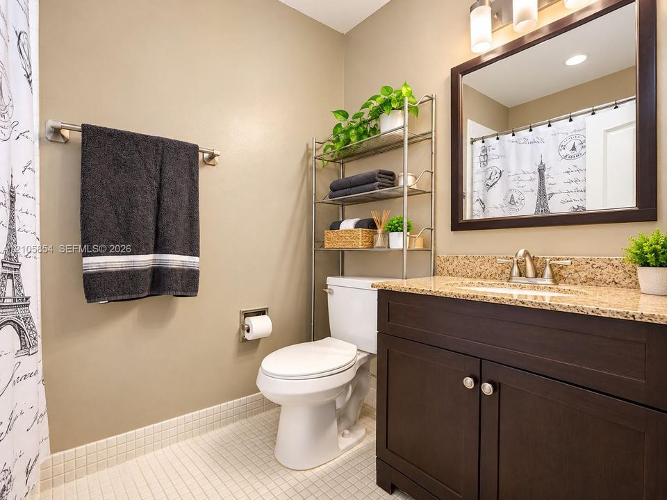 Private master bathroom