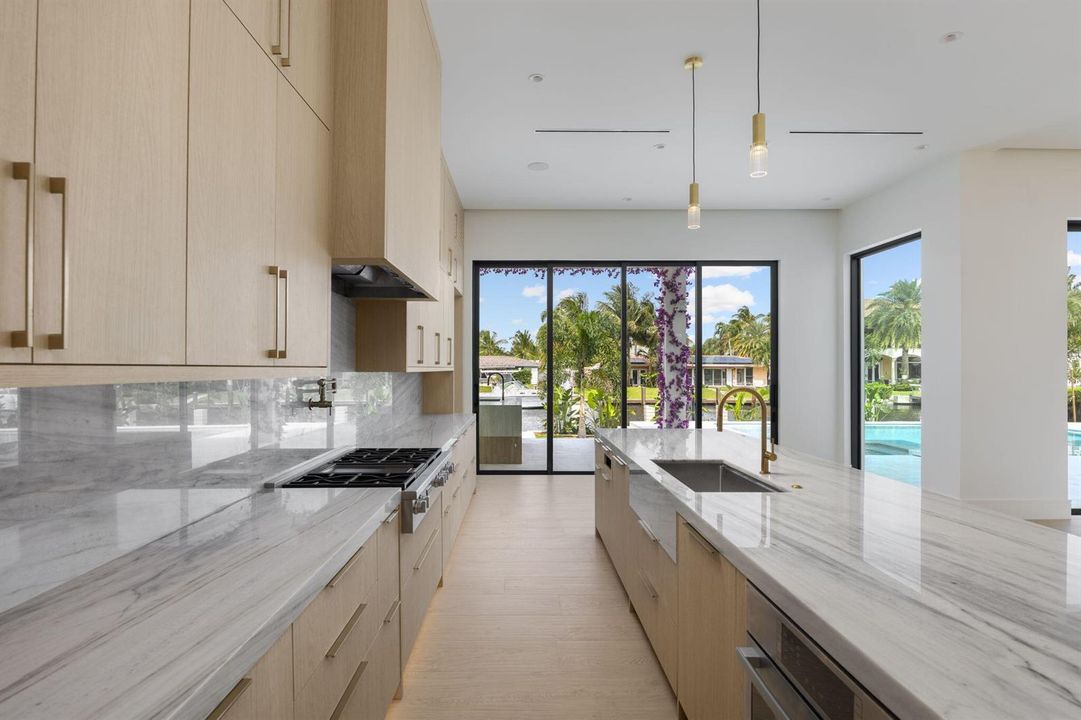 kitchen galley looking at outdoors