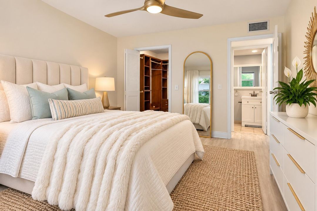 STAGED master bedroom