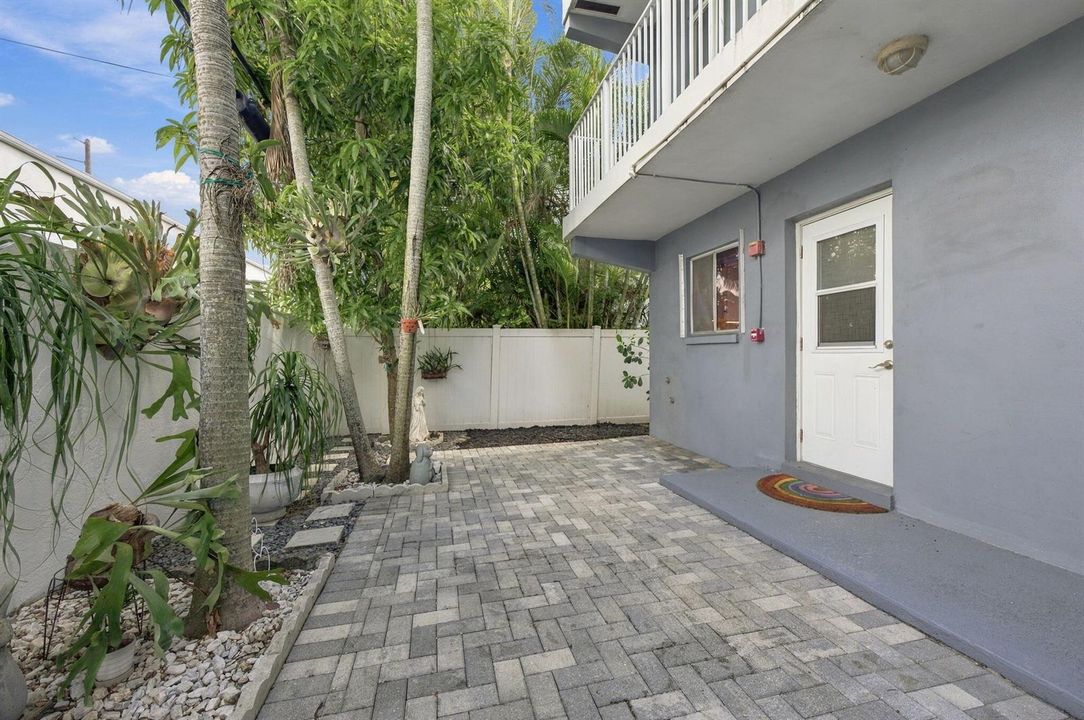 Private back patio