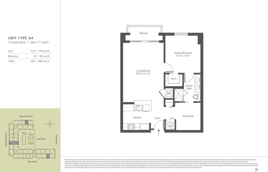 A4 -1Bed with den