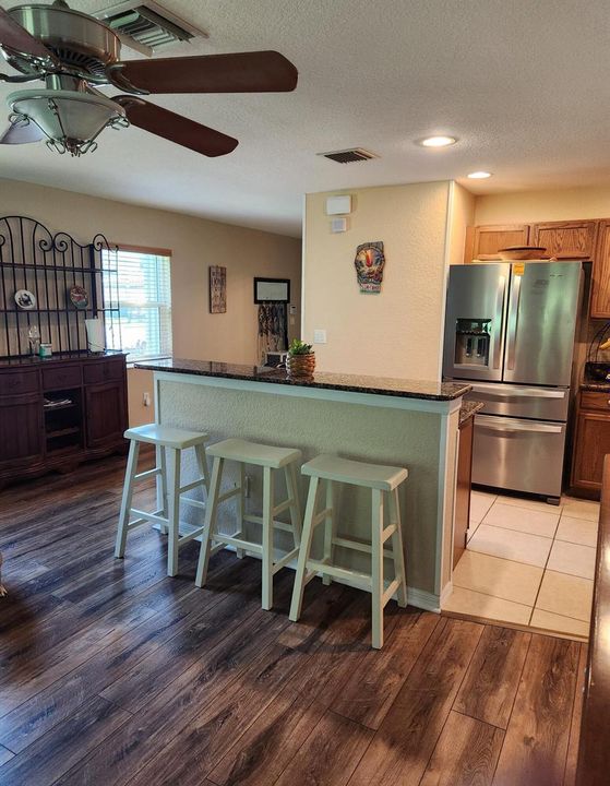 Kitchen counter to door