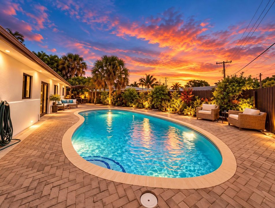 Tropical Twilight Pool Retreat