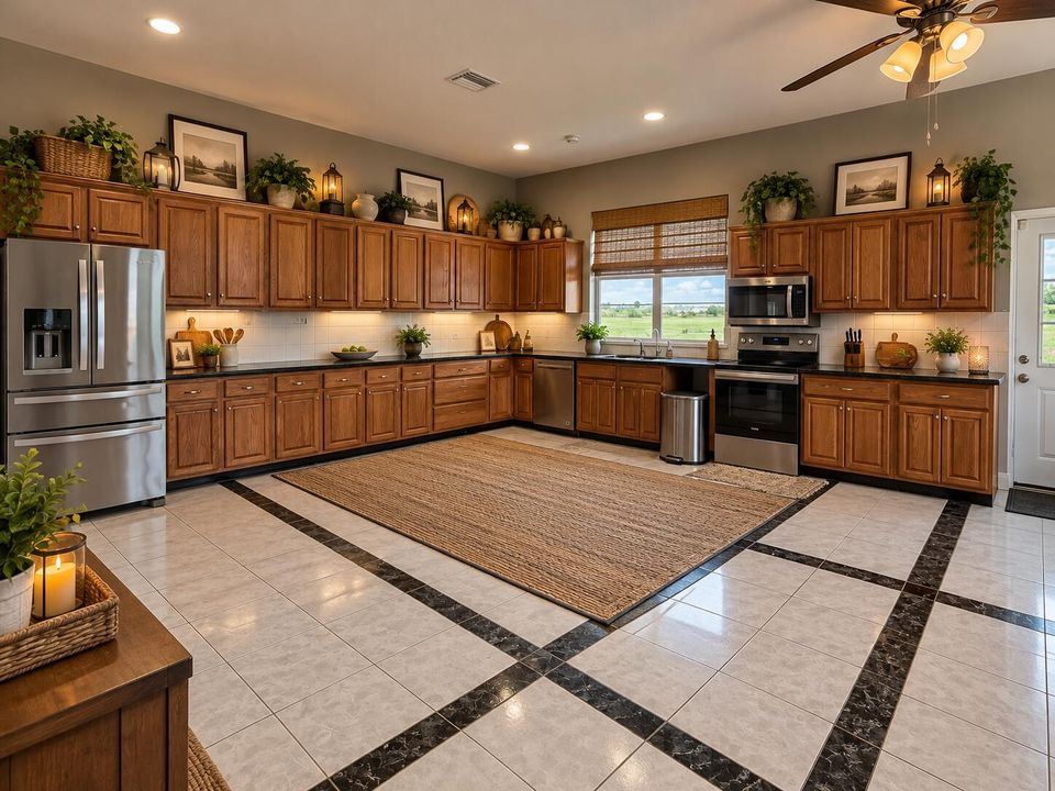 Warm Farmhouse Kitchen with Natural Acce