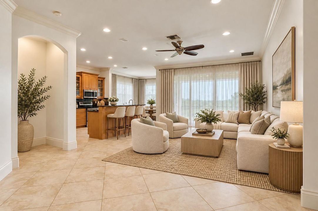 Bright Coastal Living Space