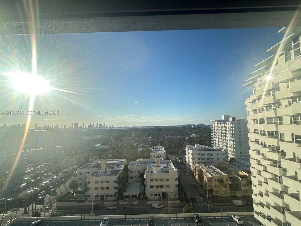 Elevated cityscape and horizon outlook featuring expansive urban skyline visibility
