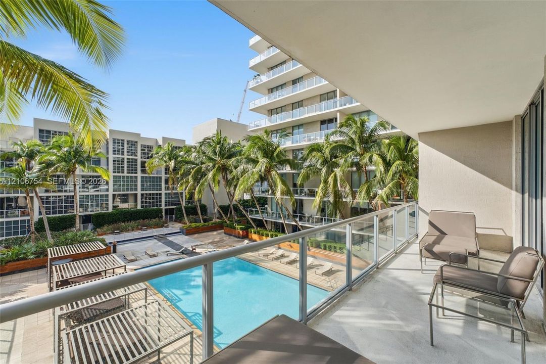 Overlooking pool area