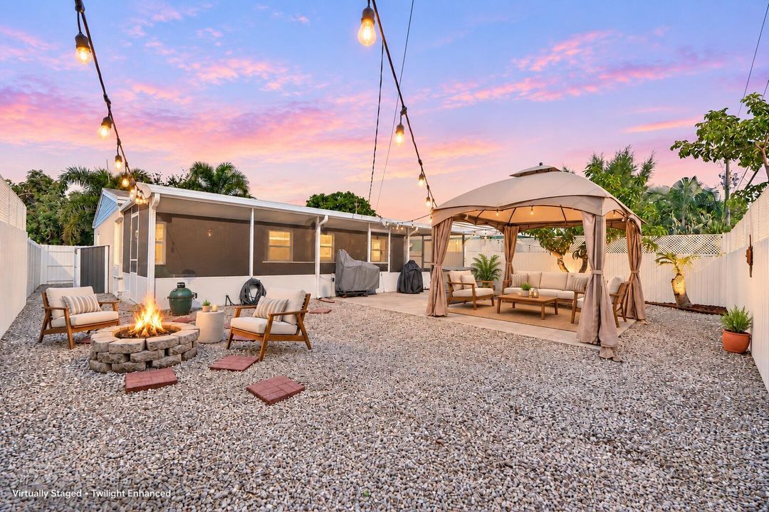 Brighter early twilight backyard retreat