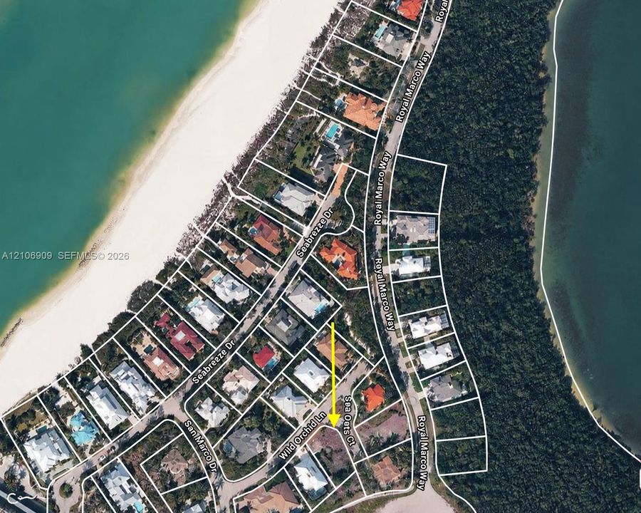 Property Plat Map. Aerial overview highlighting the location of the property
