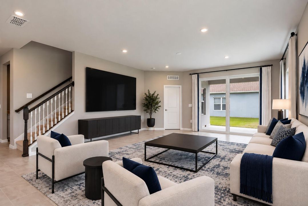 Minimalist Living Room with Oversized TV
