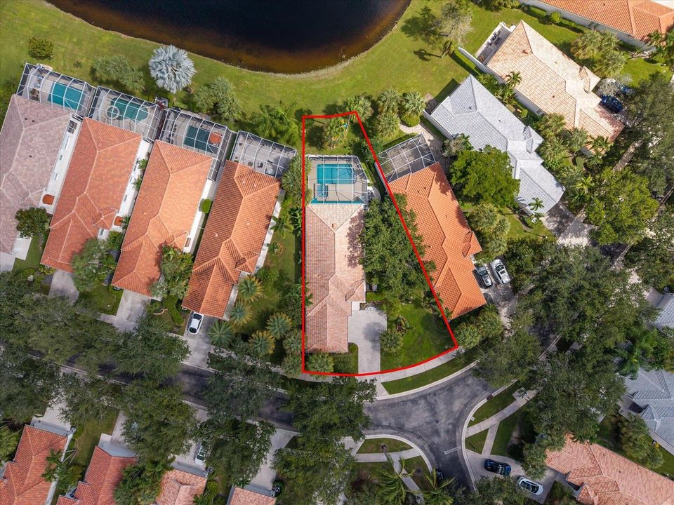 Twilight Aerial Pie Shaped Lot