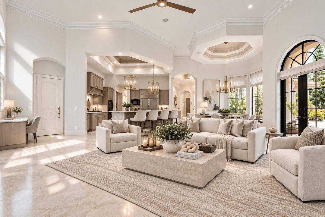 Inspirational Modern Living and Kitchen