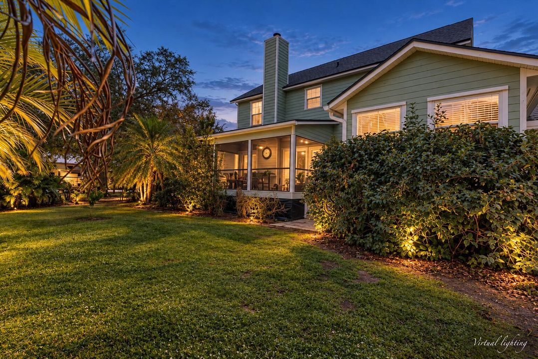 Twilight Virtual Lighting Backyard Home