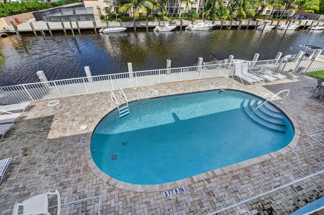 Master BR View of Pool & Canal