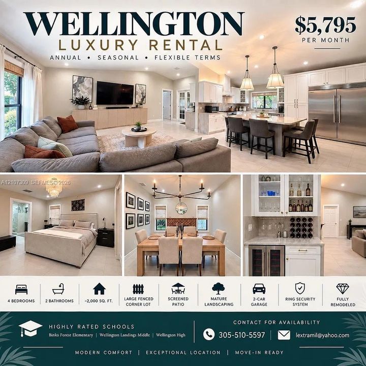 Real Estate Marketing Flyer. Summarizing the physical specifications and monthly financial requirements for the property