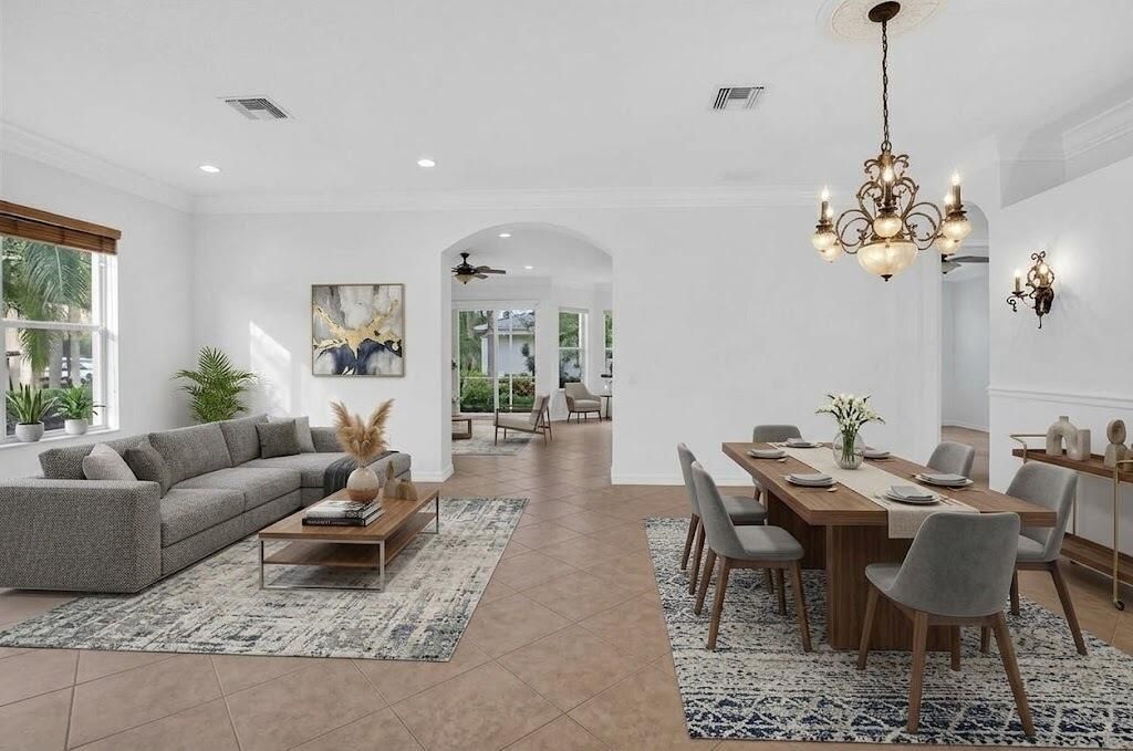 Living Room and Dining Room