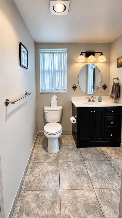 Polished luxury bathroom with clean line