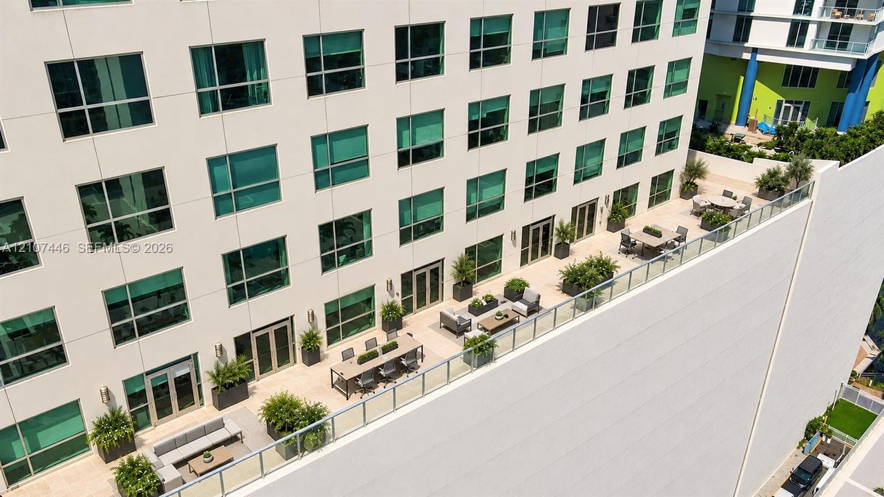Virtually Stages Outdoor Balcony Space